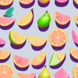 Pastel fruits, trending on artstation, base color, albedo, detailed, 4k