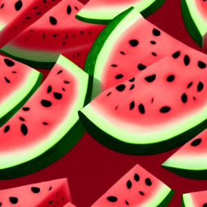 Watermelon illustration texture, trending on artstation, base color, albedo, detailed, 4k