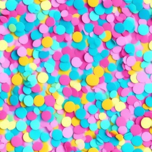 Confetti illustration flat texture, trending on artstation, base color, albedo, detailed, 4k