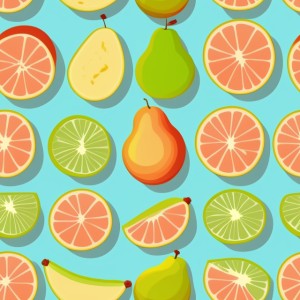 Fruits illustration flat texture, trending on artstation, base color, albedo, detailed, 4k