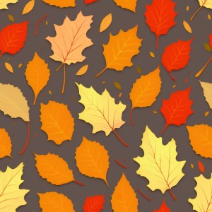 Autumn leaves illustration flat texture, trending on artstation, base color, albedo, detailed, 4k