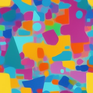 Colorful abstract painting with various shapes and forms, trending on artstation, base color, albedo, detailed, 4k