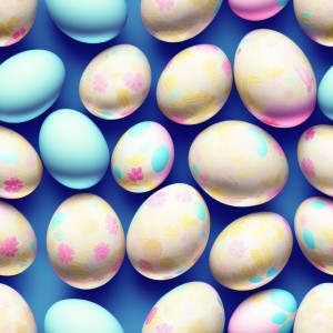 Decorated easter eggs illustration texture, trending on artstation, base color, albedo, detailed, 4k