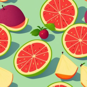 Fruit flat illustration, trending on artstation, base color, albedo, detailed, 4k