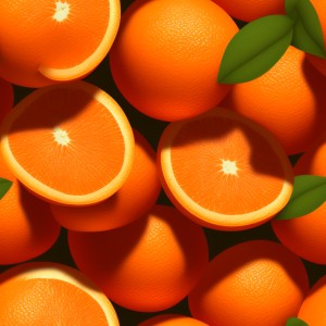 Orange fruit illustration texture, trending on artstation, base color, albedo, detailed, 4k