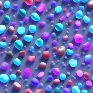 Lava lamp glow gradient floating glass pebbles on a dark background, trending on artstation, base color, albedo, detailed, 4k
