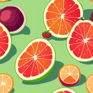 Fruit flat illustration, trending on artstation, base color, albedo, detailed, 4k