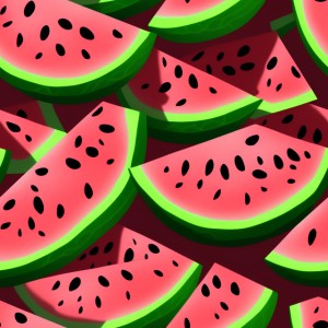 Watermelon illustration wall texture, trending on artstation, base color, albedo, detailed, 4k