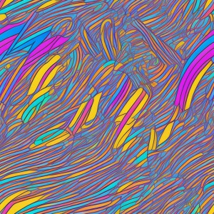 Colorful doodle abstract lines, trending on artstation, base color, albedo, detailed, 4k