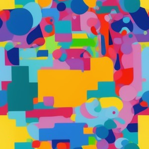 Colorful abstract painting with various shapes and forms, trending on artstation, base color, albedo, detailed, 4k