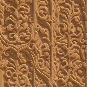 Ornate temple wall flat texture, trending on artstation, base color, albedo, detailed, 4k