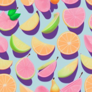 Pastel fruits, trending on artstation, base color, albedo, detailed, 4k